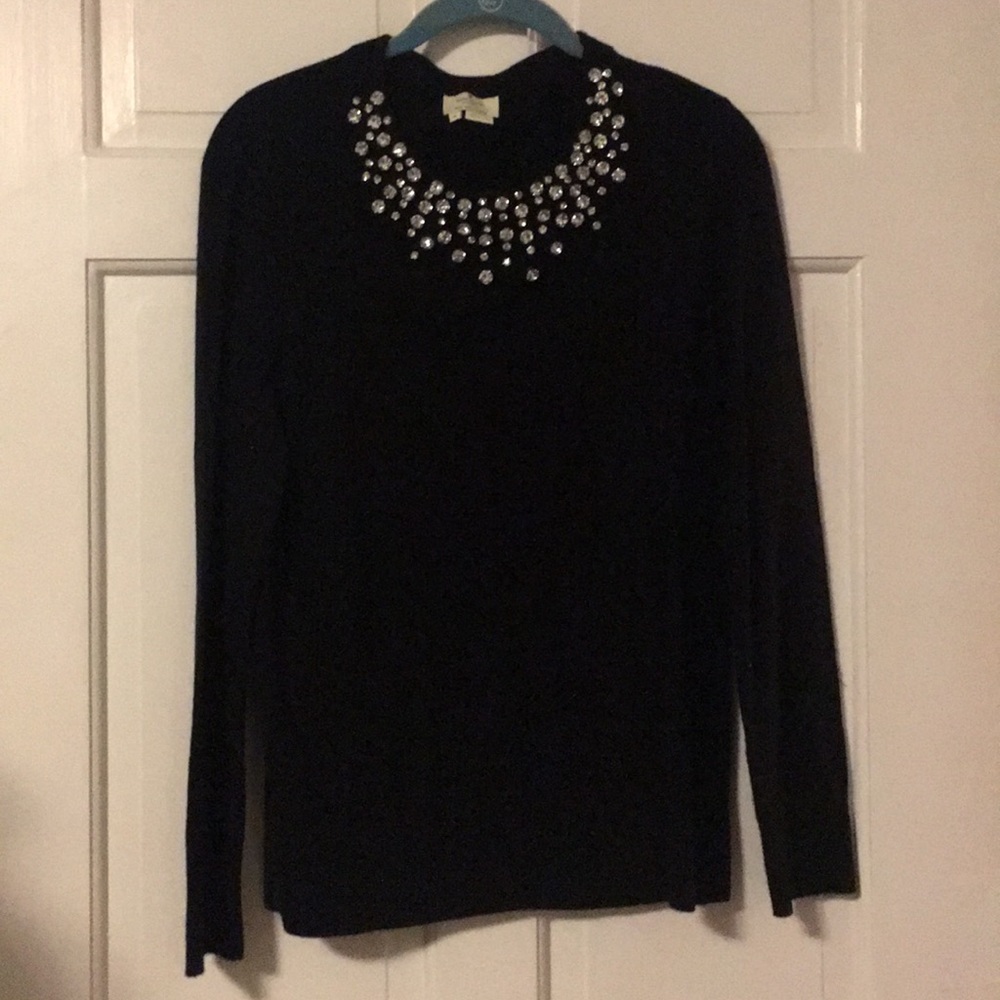 Kate Spade black jeweled sweater